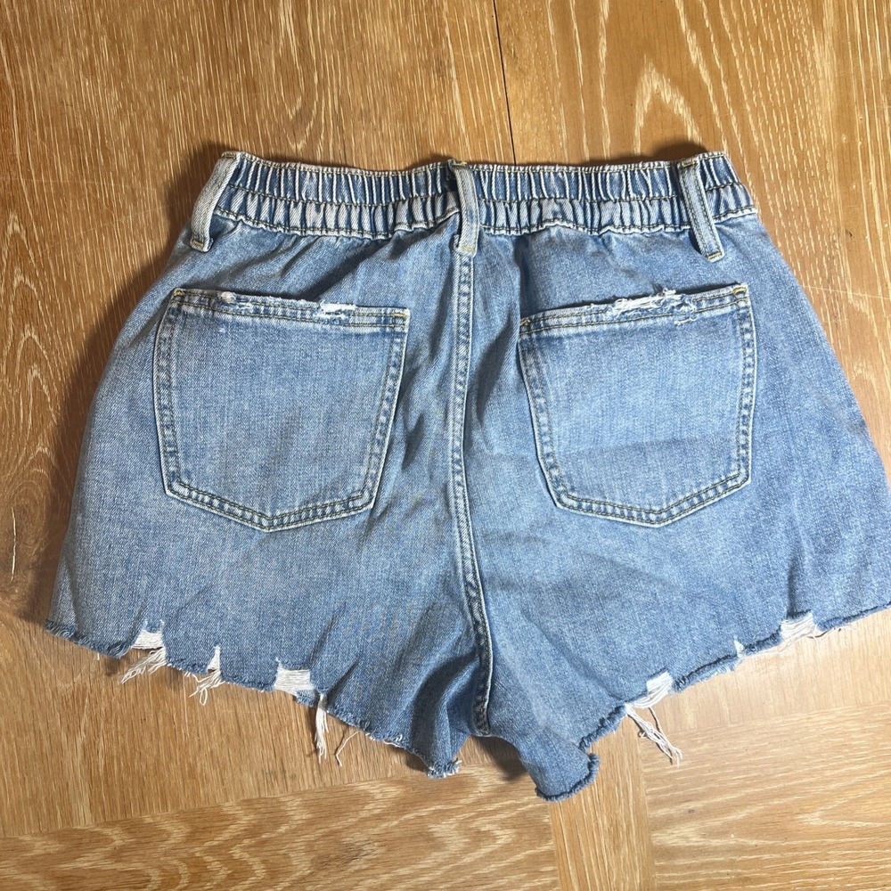 Aerie Women's Mid Rise Soft Daydream Denim Shorts AC2 Light Blue Small NWT - Picture 4 of 4
